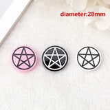 15Pcs Halloween Party Charms Glitter Resin Star Moon Witches Jewelry Findings