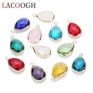 Quartz Crystal Opal Water Drop Charms for Jewelry Making