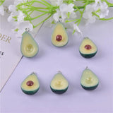 10pcs 3D Avocado Fruit Resin Charms Earring DIY Jewelry Accessories