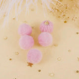 24pcs 15mm Plush Fur Ball Beads DIY Pompom Pendant for Jewelry Making
