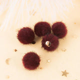 24pcs 15mm Plush Fur Ball Beads DIY Pompom Pendant for Jewelry Making