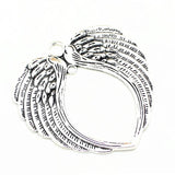 Large Angel Wings Pendants Charm in Circle Christmas Tree Ornament