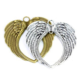 Large Angel Wings Pendants Charm in Circle Christmas Tree Ornament