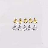 20pcs 6mm Stainless Steel Shell Dangling Charms DIY Jewelry Unfading Colorless