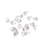 20pcs 6mm Stainless Steel Shell Dangling Charms DIY Jewelry Unfading Colorless