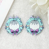 12Pcs Pastel Goth Christmas Charms Gingerbread Snowman Pendant DIY Making