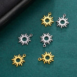 Charm Stainless Steel Sun Pendant for Necklace Bracelet Making