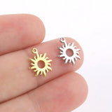 Charm Stainless Steel Sun Pendant for Necklace Bracelet Making