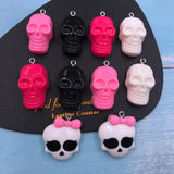 10pcs Skull Pendant Charms for DIY Making, Earring, Necklace - Resin Material