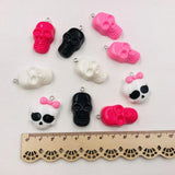 10pcs Skull Pendant Charms for DIY Making, Earring, Necklace - Resin Material