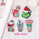 10Pcs Christmas Coffee Cup Charms for DIY Making