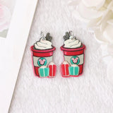 10Pcs Christmas Coffee Cup Charms for DIY Making