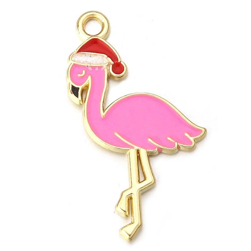 10pcs Enamel Alpaca Charm Animal DIY Pendants Earrings Bracelets