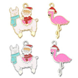 10pcs Enamel Alpaca Charm Animal DIY Pendants Earrings Bracelets