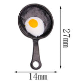 20Pcs Enamel 14*27mm Pan Fried Egg Alloy Pendant DIY Earring Necklace Charm