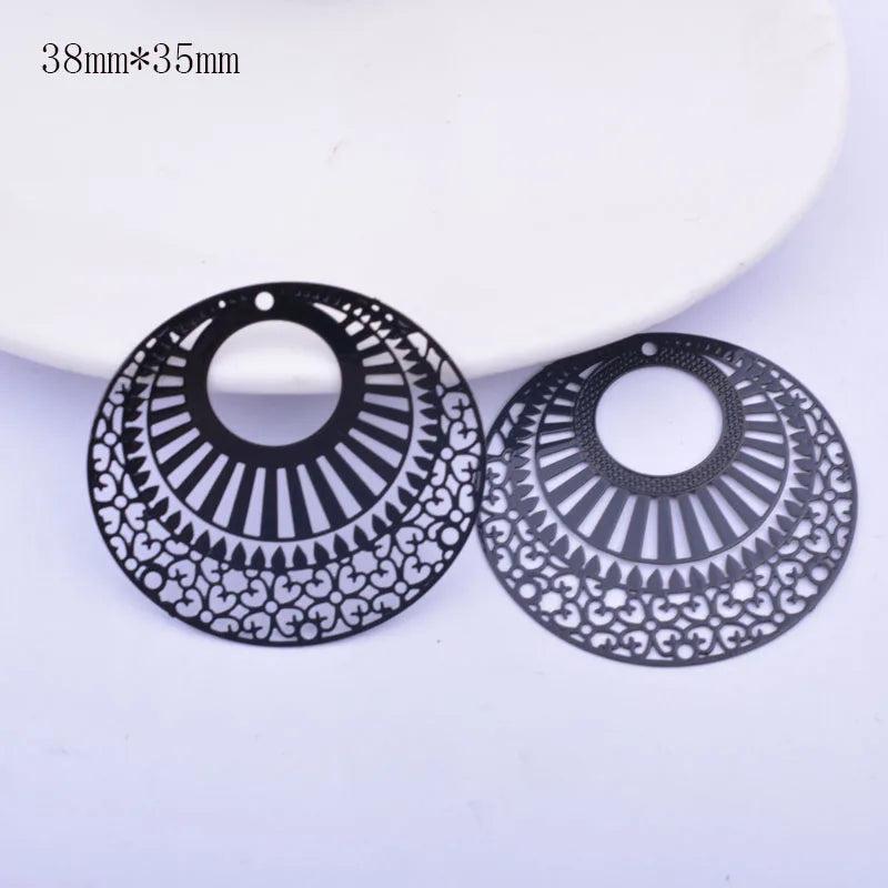 6pcs DIY Big Round Flower Charms Jewelry Findings