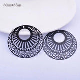 6pcs DIY Big Round Flower Charms Jewelry Findings
