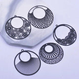6pcs DIY Big Round Flower Charms Jewelry Findings