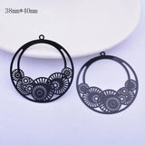 6pcs DIY Big Round Flower Charms Jewelry Findings