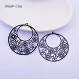 6pcs DIY Big Round Flower Charms Jewelry Findings