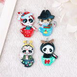 8Pcs Christmas Charms Acrylic Jewelry Findings DIY Making Accessories