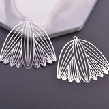 6pcs Light Big Arc Charms Silver Plated Earring DIY Pendant Brass