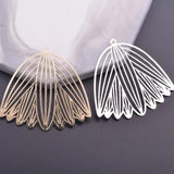 6pcs Light Big Arc Charms Silver Plated Earring DIY Pendant Brass