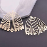 6pcs Light Big Arc Charms Silver Plated Earring DIY Pendant Brass