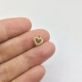 10pcs Tiny Heart Rhinestone Charms Pendant DIY Jewelry 2 Colors