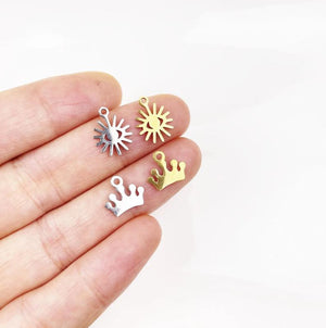 10pcs Anti Allergic Stainless Steel Charm Pendant