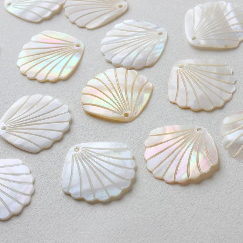 Natural Shell Ginkgo Leaf Pendant DIY Accessories