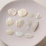 Natural Shell Ginkgo Leaf Pendant DIY Accessories