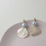 Natural Shell Ginkgo Leaf Pendant DIY Accessories