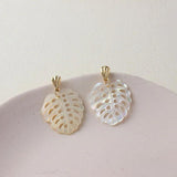 Natural Shell Ginkgo Leaf Pendant DIY Accessories