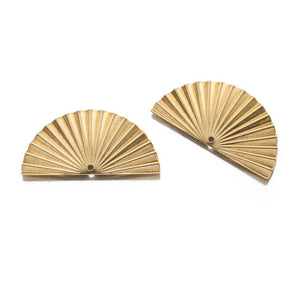 Raw Brass Half Circle Charms for DIY Jewlery Making