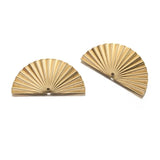 Raw Brass Half Circle Charms for DIY Jewlery Making