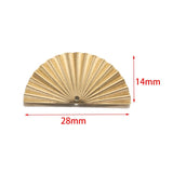 Raw Brass Half Circle Charms for DIY Jewlery Making