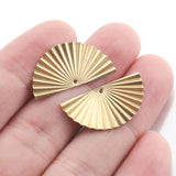 Raw Brass Half Circle Charms for DIY Jewlery Making