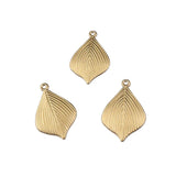 10pcs Raw Brass Leaf Charms for DIY Earrings Necklace Jewelry Making