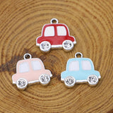 10Pcs Enamel Crystal Car Charm Pendant DIY Jewelry Making