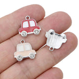 10Pcs Enamel Crystal Car Charm Pendant DIY Jewelry Making