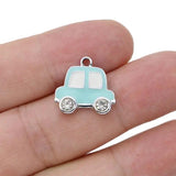10Pcs Enamel Crystal Car Charm Pendant DIY Jewelry Making