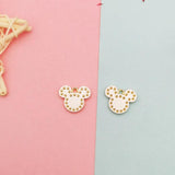 10pcs Matte Spray Paint Mickey Head Charms Metal Pendants DIY Jewelry