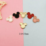 10pcs Matte Spray Paint Mickey Head Charms Metal Pendants DIY Jewelry