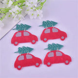 10pcs Christmas Car Tree Charms for DIY Jewelry Making