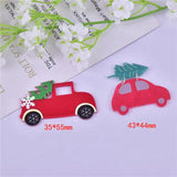 10pcs Christmas Car Tree Charms for DIY Jewelry Making