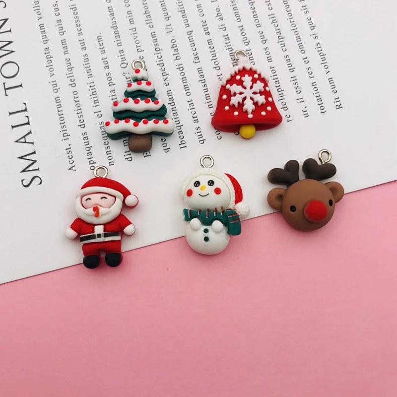10pcs Reindeer Pendant for Christmas DIY Jewelry