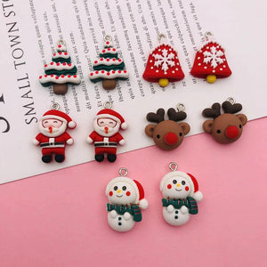 10pcs Reindeer Pendant for Christmas DIY Jewelry