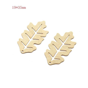 Brass Ginkgo Biloba Leaf Charms for DIY Jewelry Making