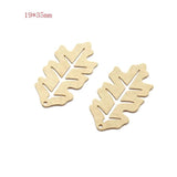 Brass Ginkgo Biloba Leaf Charms for DIY Jewelry Making